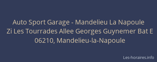 Auto Sport Garage - Mandelieu La Napoule