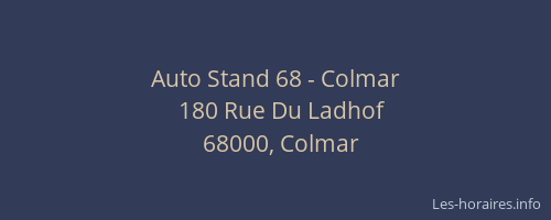 Auto Stand 68 - Colmar