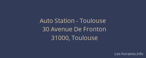 Auto Station - Toulouse