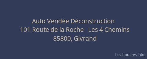 Auto Vendée Déconstruction