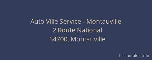 Auto Ville Service - Montauville