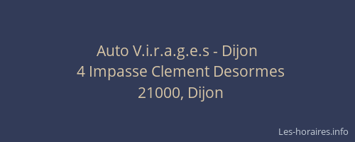Auto V.i.r.a.g.e.s - Dijon
