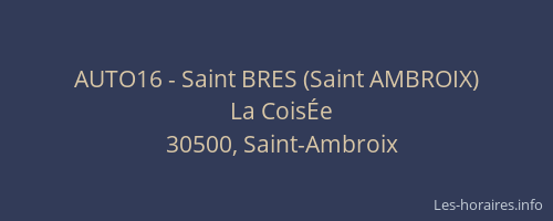 AUTO16 - Saint BRES (Saint AMBROIX)