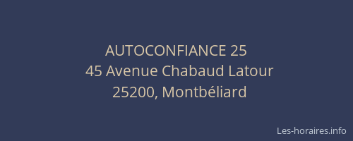 AUTOCONFIANCE 25