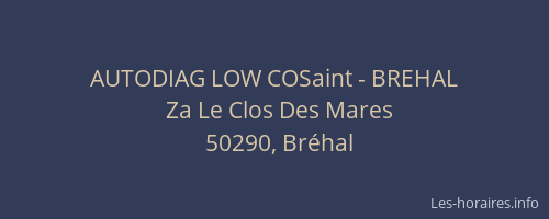 AUTODIAG LOW COSaint - BREHAL