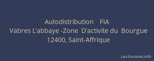 Autodistribution    FIA