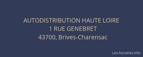 AUTODISTRIBUTION HAUTE LOIRE