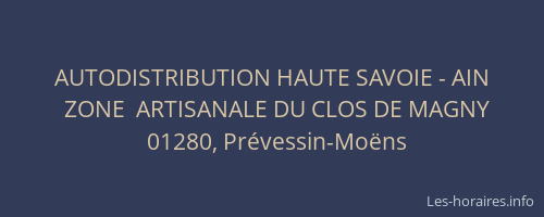 AUTODISTRIBUTION HAUTE SAVOIE - AIN