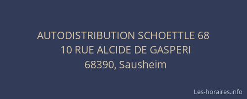 AUTODISTRIBUTION SCHOETTLE 68