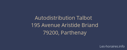 Autodistribution Talbot
