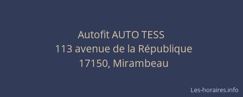 Autofit AUTO TESS