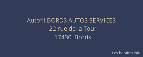 Autofit BORDS AUTOS SERVICES