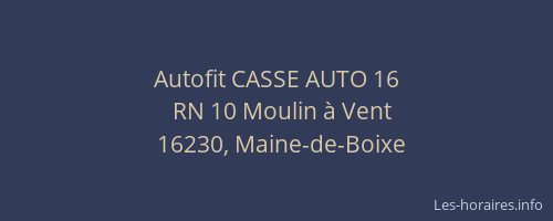 Autofit CASSE AUTO 16