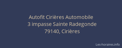 Autofit Cirières Automobile