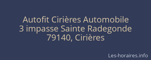 Autofit Cirières Automobile