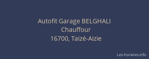 Autofit Garage BELGHALI