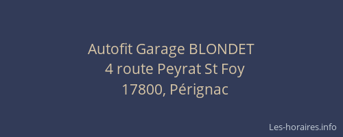 Autofit Garage BLONDET