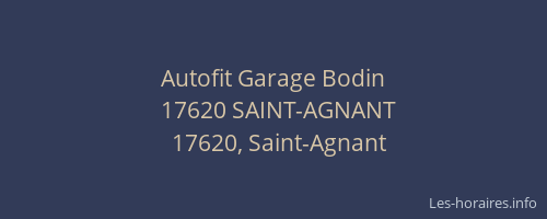Autofit Garage Bodin