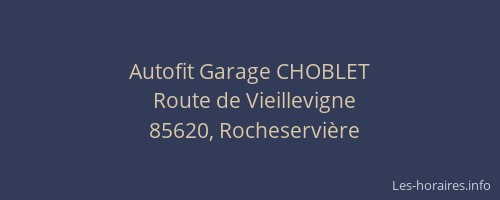 Autofit Garage CHOBLET