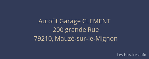 Autofit Garage CLEMENT