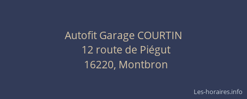 Autofit Garage COURTIN