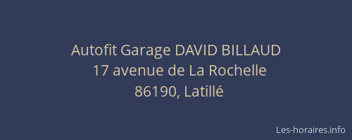Autofit Garage DAVID BILLAUD