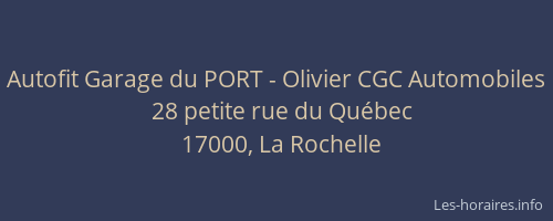 Autofit Garage du PORT - Olivier CGC Automobiles