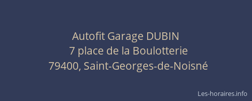 Autofit Garage DUBIN