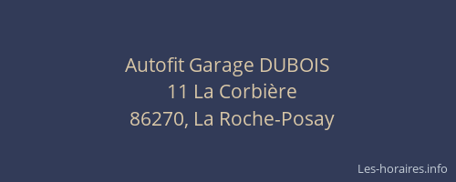 Autofit Garage DUBOIS