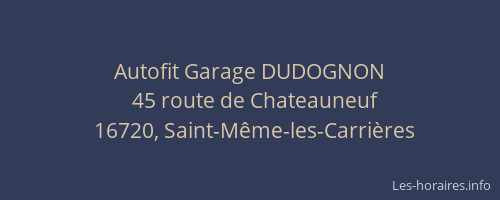 Autofit Garage DUDOGNON