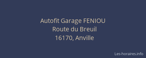 Autofit Garage FENIOU
