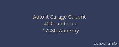 Autofit Garage Gaborit
