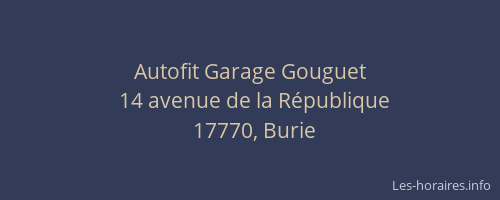 Autofit Garage Gouguet