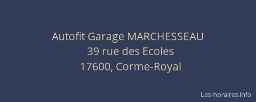 Autofit Garage MARCHESSEAU