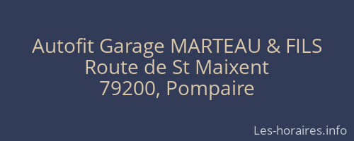 Autofit Garage MARTEAU & FILS