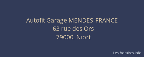Autofit Garage MENDES-FRANCE