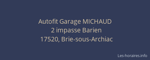 Autofit Garage MICHAUD
