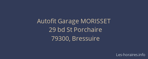 Autofit Garage MORISSET