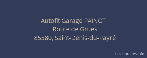 Autofit Garage PAINOT