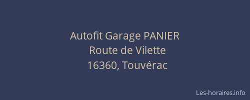 Autofit Garage PANIER
