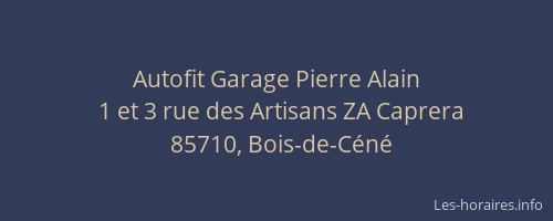 Autofit Garage Pierre Alain