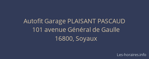 Autofit Garage PLAISANT PASCAUD