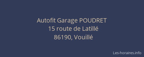 Autofit Garage POUDRET