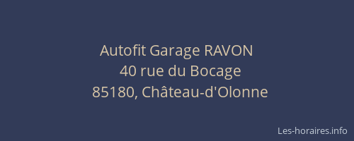 Autofit Garage RAVON