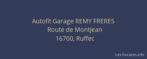 Autofit Garage REMY FRERES
