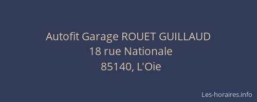 Autofit Garage ROUET GUILLAUD