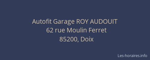 Autofit Garage ROY AUDOUIT