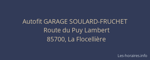 Autofit GARAGE SOULARD-FRUCHET