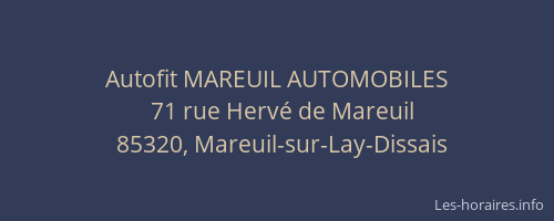 Autofit MAREUIL AUTOMOBILES