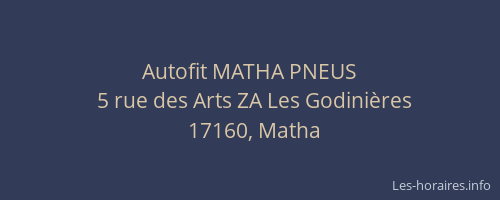 Autofit MATHA PNEUS